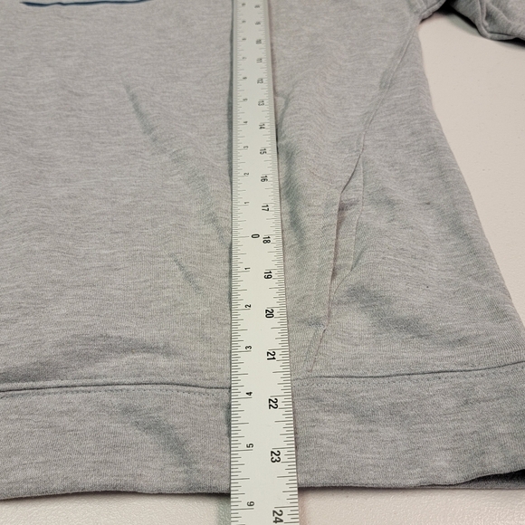 Under Armour Light Gray Hoodie with Navy Accents Size XL - Picture 5 of 9